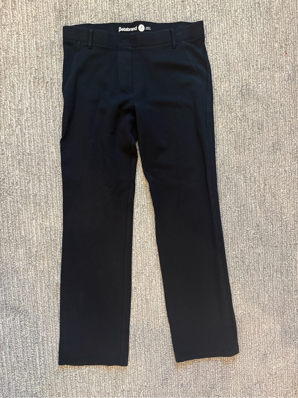 Betabrand Dress Pant Yoga Pants Boot Cut Black Women’s Medium Petite